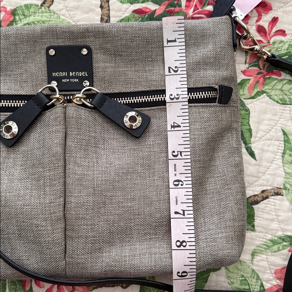 Henri Bendel Tweed and Leather Jetsetter Crossbody Bag - Picture 9 of 10